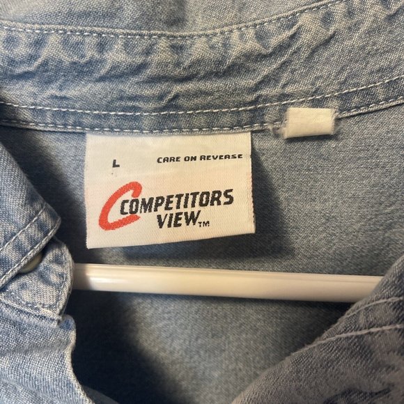 competitors view dale earnhardt jr denim button down t shirt size large F107 - Picture 3 of 4